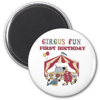 Circus First Birthday Refrigerator Magnet