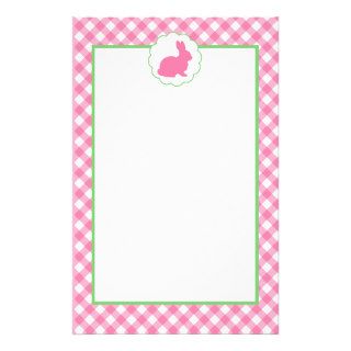 Pink Bunny Silhouette Stationery