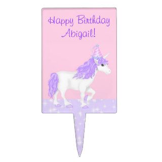 Personalized Unicorn Birthday Cake Topper