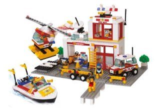 SLUBAN 119 FIRECENTER COAST RESCUE OFFICE 463 PIECES LEGO COMPATIBLE Toys & Games