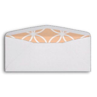 Peach Circular Pattern Envelopes