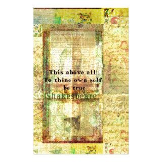 This above all To thine own self be true Stationery Design
