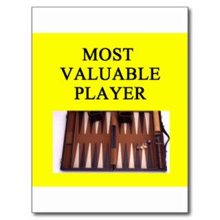 BACKGAMMON most valuable player Postcard