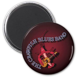 Crawfish Blues Band Guitar Player Refrigerator Magnets