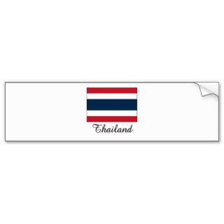 Thailand Flag Design Bumper Stickers
