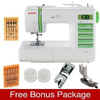Janome DC2012 PLUS FREE BONUS VALUE Package Including Hemmer Sewing Foot, Ditch Quilting Sewing Foot, and Extra Needle Sets and Bobbin Set
