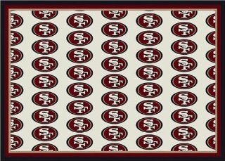 San Francisco 49ers 7'8 x 10'9" Premium Pattern Rug (Alternate Color)   Sports Fan Area Rugs
