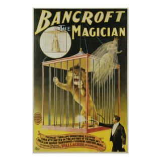 Bancroft ~ The Magician Vintage Magic Act Print