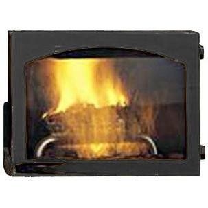 Door for Prestige NZ 26 Wood Burning Fireplace Door Style Arched in Painted Black   Gas Stoves