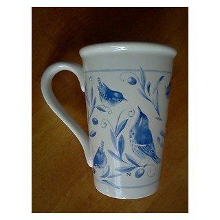 Collectible Marjolein Bastin Tall Coffee Mug Cup Blue Birds By Hallmark  