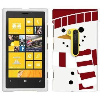 Nokia Lumia 920 Holiday Snowman On White Cover Case Cell Phones & Accessories