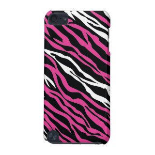 Zebra Print Ipod Touch 4G Case   Hot Pink