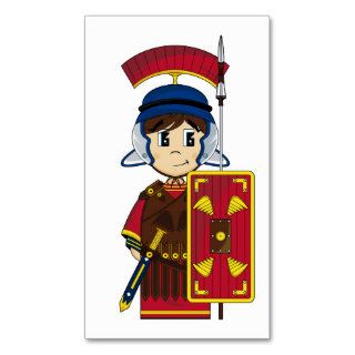 Cute Roman Soldier Bookmark Business Card Templates