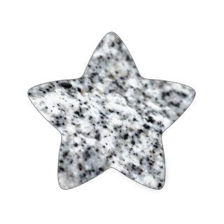 Black and White Granite Rock Star Stickers
