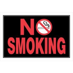 The Hillman Group 8 in. x 12 in. Plastic No Smoking Sign 839896