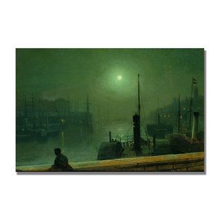 John Grimshaw 'On the Clyde' Glasgow' Canvas Art Trademark Fine Art Canvas