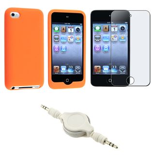 Orange Case/ LCD Protector/ Cable for Apple iPod Touch Generation 4 BasAcc Cases