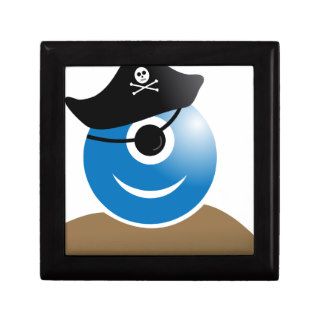 CUTE ALIEN PIRATE SMILEY FACE CARTOON LOGO GRAPHIC GIFT BOXES