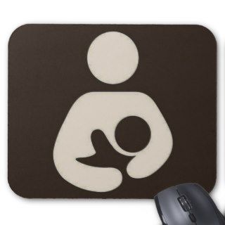 Breastfeeding / Nursing Symbol Brown Mousepads