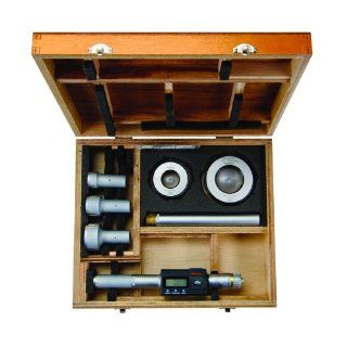 Mitutoyo 468 973 Digimatic Holtest LCD Inside Micrometer, Interchangeable Head Set, 20 25mm Range, 0.001mm Graduation, +/ 0.003mm Accuracy (4 Piece Set)