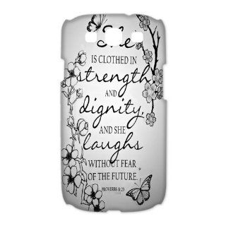 Custom Bible Verse 3D Cover Case for Samsung Galaxy S3 III i9300 LSM 452 Cell Phones & Accessories