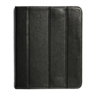 Boconi Leather Tyler Tumbled iPad Sleeve in Black leather w/ khaki (452 1107) Clothing