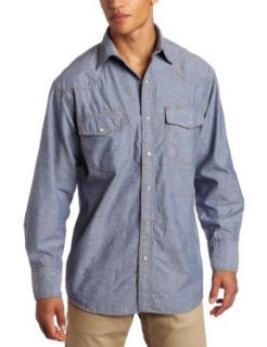 Key Apparel Men's Big Tall Long Sleeve Western Snap Pre Washed Chambray Shirt at  Mens Clothing store
