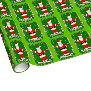 Turn yourself into Santa Wrapping Paper