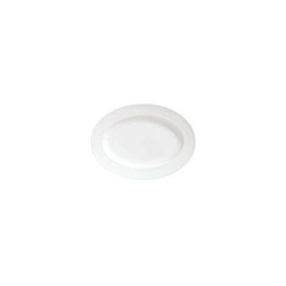 Syracuse China 911190023 Platter w/ International Pattern & Shape, White Bone China Body, 10.25x7.25 in, Dozen Kitchen & Dining