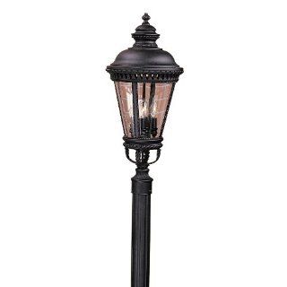 Murray Feiss OL1908BK 4 Light Post Light from the Castle Collection, Black   Outdoor Post Lights