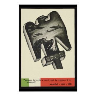 Mussolini Propaganda Poster