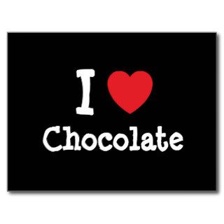 I love Chocolate heart T Shirt Post Card