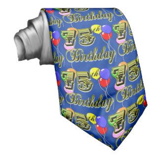 Happy 75th Birthday Celebration Neckties