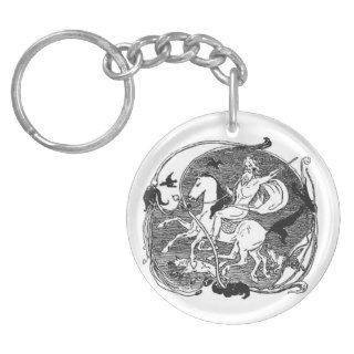 Odin and Sleipnir Acrylic Keychain