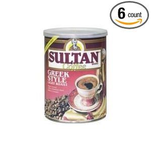 Sultan Light Roast Greek Style Coffee, 16 Ounce    6 per case.
