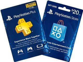 3 Month PS Plus + $20 PS Gift Card   PS3 / PS4 [Digital Code] Video Games