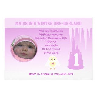 Birthday Girl Winter Onederland invitation