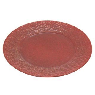Pacific Dcor Roma Decorative Dinner Plates, 11 Inch, Red, Set of 4  