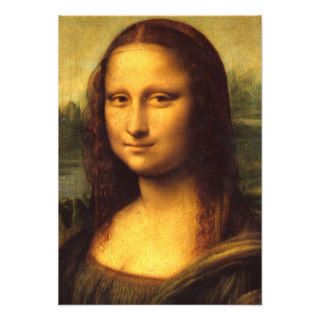 Mona Lisa Head Detail   Leonardo Da Vinci Custom Invites