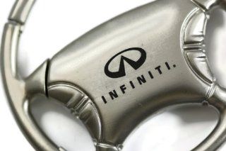 Infiniti G35 G37 Chrome Steering Wheel Key Fob Authentic Logo Key Chain Key Ring Keychain Lanyard Automotive
