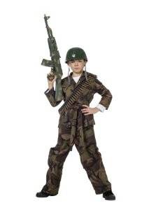 SOLDIER GREEN BOYS ARMY COMMANDO KIDS FANCY DRESS PARTY OUTFIT HALLOWEEN COSTUME Toys & Games