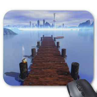 Science Fiction Mouse Pad   Water City