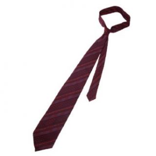 Men Red Diagonal Pinstripe Polyester Tie Flower Necktie at  Mens Clothing store