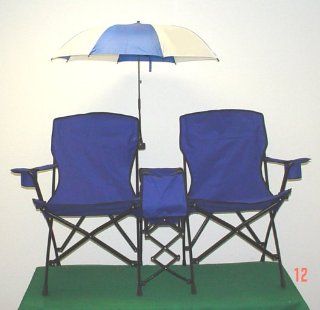 Two Seater w/Cooler & Umbrella  Camping Chairs  Sports & Outdoors