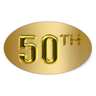 50th Gold Seals And Stickers