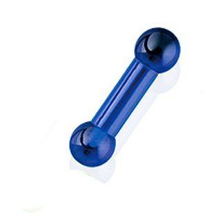 Blue Acrylic Barbell 2GA 5/8" Body Piercing Barbells Jewelry