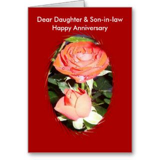 Happy Wedding Anniversary Daughter And Husband Greeting Card
