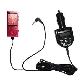 Sony Walkman NWZ E473 E474 E475 compatible Integrated 12v DC Car Charger and FM Transmitter   Uses Gomadic TipExchange to play music on the FM radio   Players & Accessories