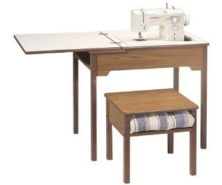 Sewingrite Model 473 Deluxe School Sewing Desk With Leaf Storage Shelf And Rustic Maple