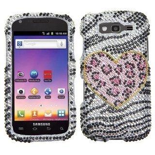 Jewel Rhinestone Diamond Case Protector Cover (Zebra Heart) for Samsung Galaxy S Blaze 4G T769 T Mobile Cell Phones & Accessories